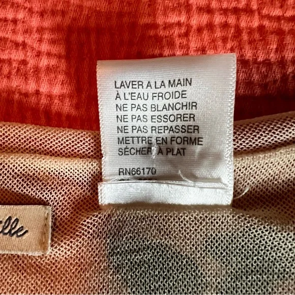 Anthropologie Floral V-Neck Long Sleeve Mesh Top - Picture 5 of 6